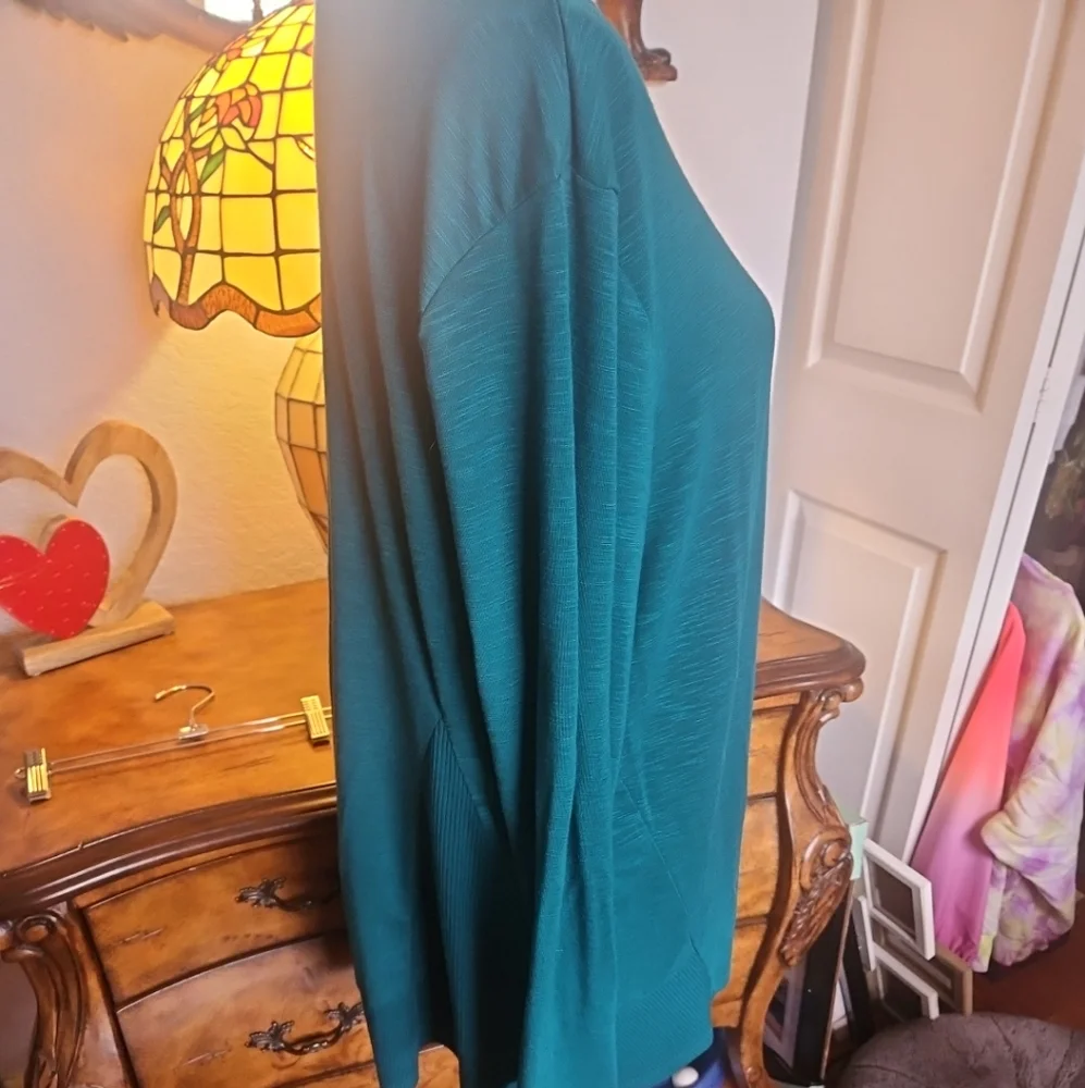 NWOT Chico's size 3 (16/18) Emerald Green Tunic - Picture 3 of 6